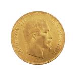 Une PIECE or 100 francs Napoléon III, A 1857
Lot conservé...