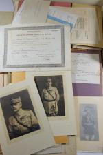 Un carton d'archives du général Charles Scipion CORVISART (1857-1939), militaire....