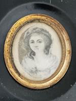 ECOLE FRANCAISE du XIXème
Portrait de jeune femme
Deux miniatures ovales
11.5 x...